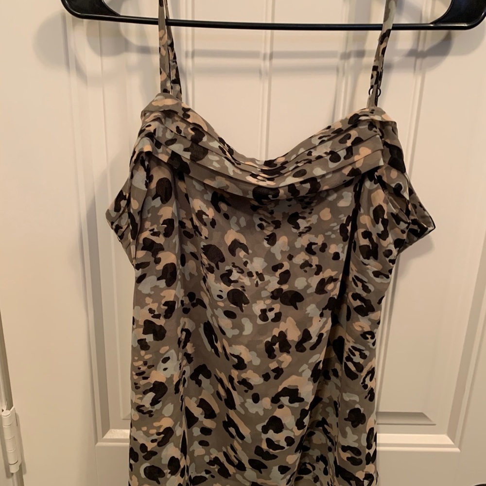 Cabi multicolored leopard blouse